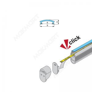 Рассеиватель для профиля 1530, L=2000мм, отделка черный матовый , тип "clip" Рассеиватель для профиля 1530, L=2000мм, отделка черный матовый , тип "clip"