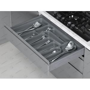 Лоток для столовых приборов Starax в базу шир. 400 (340x490x55) серый Лоток для столовых приборов Starax в базу шир. 400 (340x490x55) серый