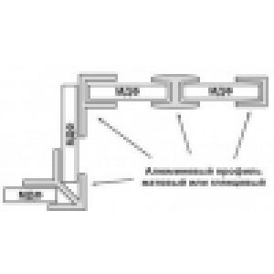 Планка МЩ угловая 4 мм, черная F-образная
