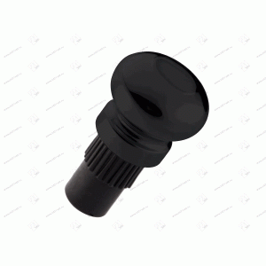 RAT-15 BL Заглушка рейлинга традиция, Д27 Ш27 В47, черный матовый