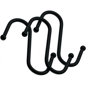 LE 311B BL Комплект крючков больших из 3 шт., Д70 Ш40 В12, черный матовый