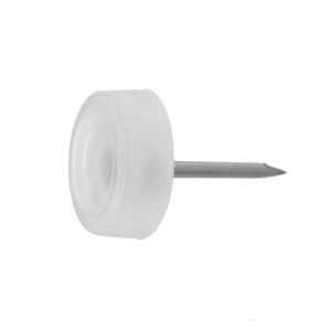 Подпятник на гвозде, прозрачный D15 мм