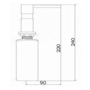 Дозатор для жидкого мыла круглый, SSA-011 (LG) Light Gold - (Светлое золото)
