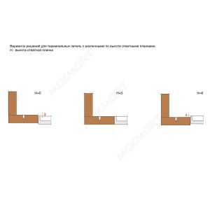 Петля терминальная с доводчиком  накладная 180"