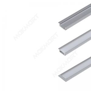 Профиль 2206 для LED подсветки врезной, L=3000 мм, отделка орион серый (анодировка)