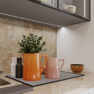 Профиль 2206 для LED подсветки врезной, L=3000 мм, отделка орион серый (анодировка)