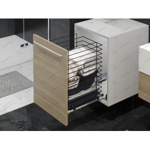 S-8053-A Корзина для белья в базу 400 мм, Starax, с нижним креплением, (340х470х550 мм), антрацит S-8053-A Корзина для белья в базу 400 мм, Starax, с нижним креплением, (340х470х550 мм), антрацит