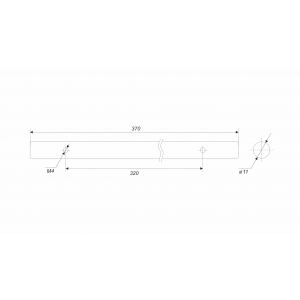 Пруток NUDE PR001BL.1/320 Матовый чёрный