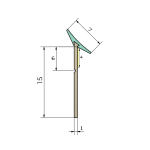 Гибкий плинтус SILIKORNER MINI 4,2м (серый 13), Korner