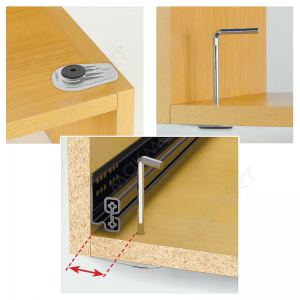 Ножка врезная усиленная, с пластиковым подпятником