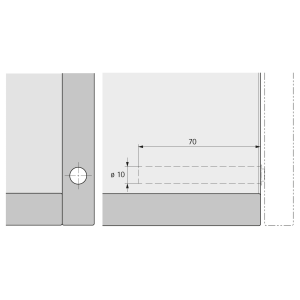 908958901 Механизм Push to open Pin для петель, под запрессовку, длинный ход, цвет белый 908958901 Механизм Push to open Pin для петель, под запрессовку, длинный ход, цвет белый