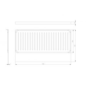Поддон гигиенический JET в верхнюю базу 600 мм. Пластик. Белый IP325PL.600WT99