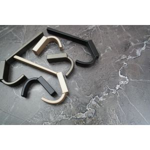 Крючок мебельный 236 двухрожковый черный матовый C236Z.002BL