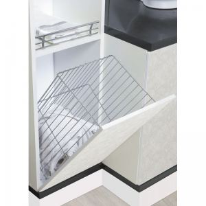 Корзина для белья откидная  240х420х230 (хром)