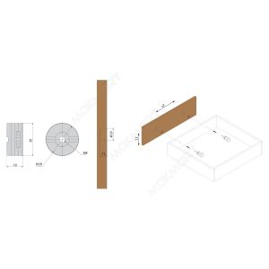 Фасадный эксцентрик d.20мм, цвет нейтральный