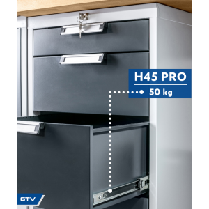 Направляющие шариковые полного выдвижения 45/450 мм 50кг