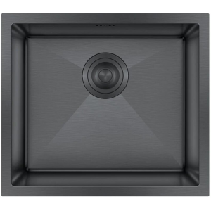Hoffger 5044 Black (Черная), 500*440*210мм, Мойка квадр., нерж., подст.