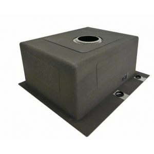 Hoffger 5050T Black (Чёрная), 500*500*210мм, Мойка квадр., нерж., врезн.