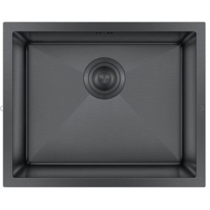 Hoffger 5444 Black (Черная), 540*440*210мм, Мойка квадр., нерж., подст.