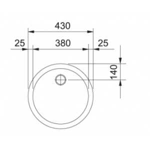 FRANKE 101.0017.998 Мойка  RAX 610-38 нерж, D-430мм, кругл., нерж., полир., врезн.