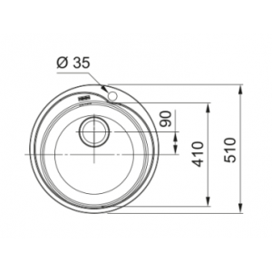 FRANKE 101.0017.919 Мойка ROX 610-41 нерж, D-510мм, кругл., нерж., полир., врезн.