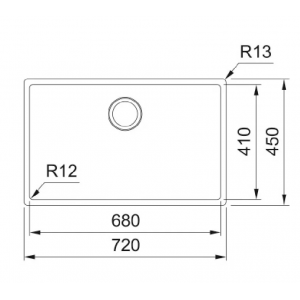 FRANKE 127.0677.199 Мойка BXX210/110-68 нерж, 720x450mm R12, квадр., нерж., универс.