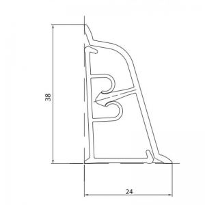 Плинтус для столешницы LB38 Жемчужная олива 20-38-0-49 3,0м Плинтус для столешницы LB38 Жемчужная олива 20-38-0-49 3,0м