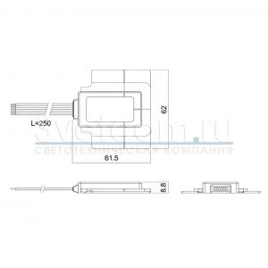 DZs-12/24-7d IP44 | сенсорный выключатель 1 кнопка за зеркало