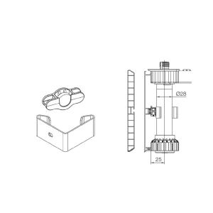 Магнитный держатель для алюминиевого или пластикового цоколя.