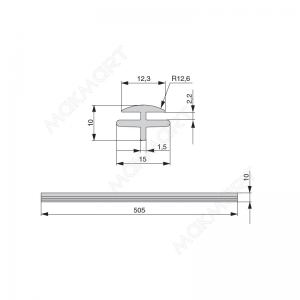 Профиль соединительный для ёмкостей, цвет темно-серый матовый
