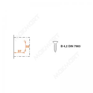 Клип-ответная планка Н2 под шуруп, крестообразная CAM Клип-ответная планка Н2 под шуруп, крестообразная CAM