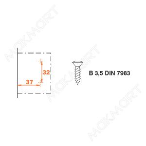 Клип-ответная планка Н2 под шуруп, крестообразная