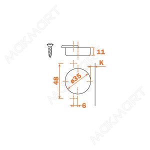 Петля 110" накладная без пружины