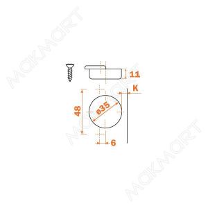 Петля 165" накладная с обратной пружиной Петля 165" накладная с обратной пружиной
