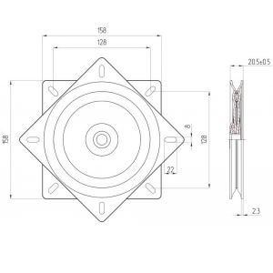2107 Поворотная площадка 160*160