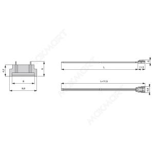 Коннектор быстрозажимной для LED лент COB и SMD(MONO) шириной 8 мм, с проводом 2000 мм 12V/24V, max.