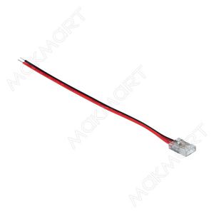 Коннектор, сетевой, для LED лент COB шириной 8 мм, с проводом 145 мм, 12V/24V, m