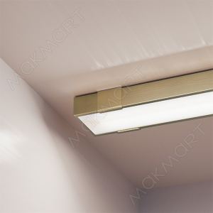 Профиль 1506 для LED подсветки накладной, L=3000 мм, отделка золото шлифованное (анодировка)