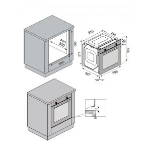 Шкаф духовой электрический Konigin Mint 60 BKT E10