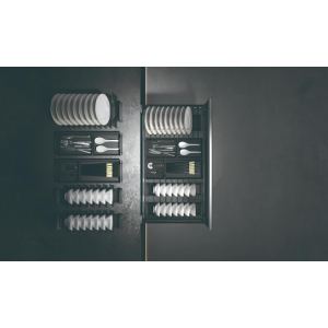 Корзина для посуды выдвижная в ниж. базу под навесной фасад п/в с доводчиком 600мм S101B.600GL