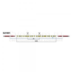 04.800.00.194 Лента S2, 2835 IP20,120LED/м, 4100К 24В, 10Вт/м, 1200Лм/м CRI>80, 5мх8мм, провод 2*0,3