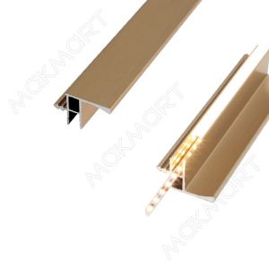 HW.005.097.PR.GOLD Профиль 2817 LED GOLA Г-образный под пропил для 16мм ДСП, L=3100мм, отделка золот