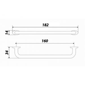 RS294BAZ.4/160 (Ручка мебельная ICELINE)