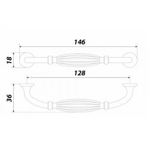 RS464BAZ.5/128 (Ручка мебельная DEMURE)