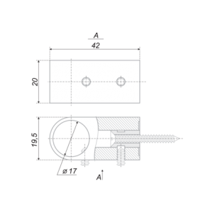 SRC100/CP (Держатель для трубы диаметром 16 мм 