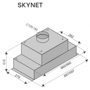 Кухонная вытяжка Konigin Skynet Black 60