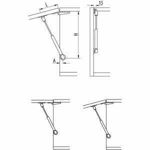 Газлифт мебельный 8 кг. GTV