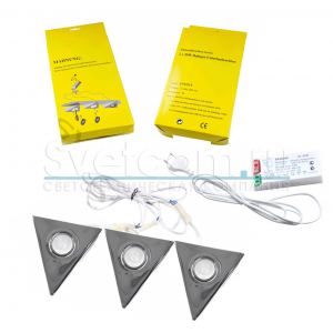 Ком-т треугольник мат.хром (3xFT9251Т с вык. + ЕТ190В EKOLINE+шнур 1,8м) в кор.