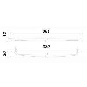 Ручка мебельная NEOLINE RS220BSN.4/320 Атласный сатиновый никель