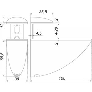 Полкодержатель P511AB.2  Старинная латунь